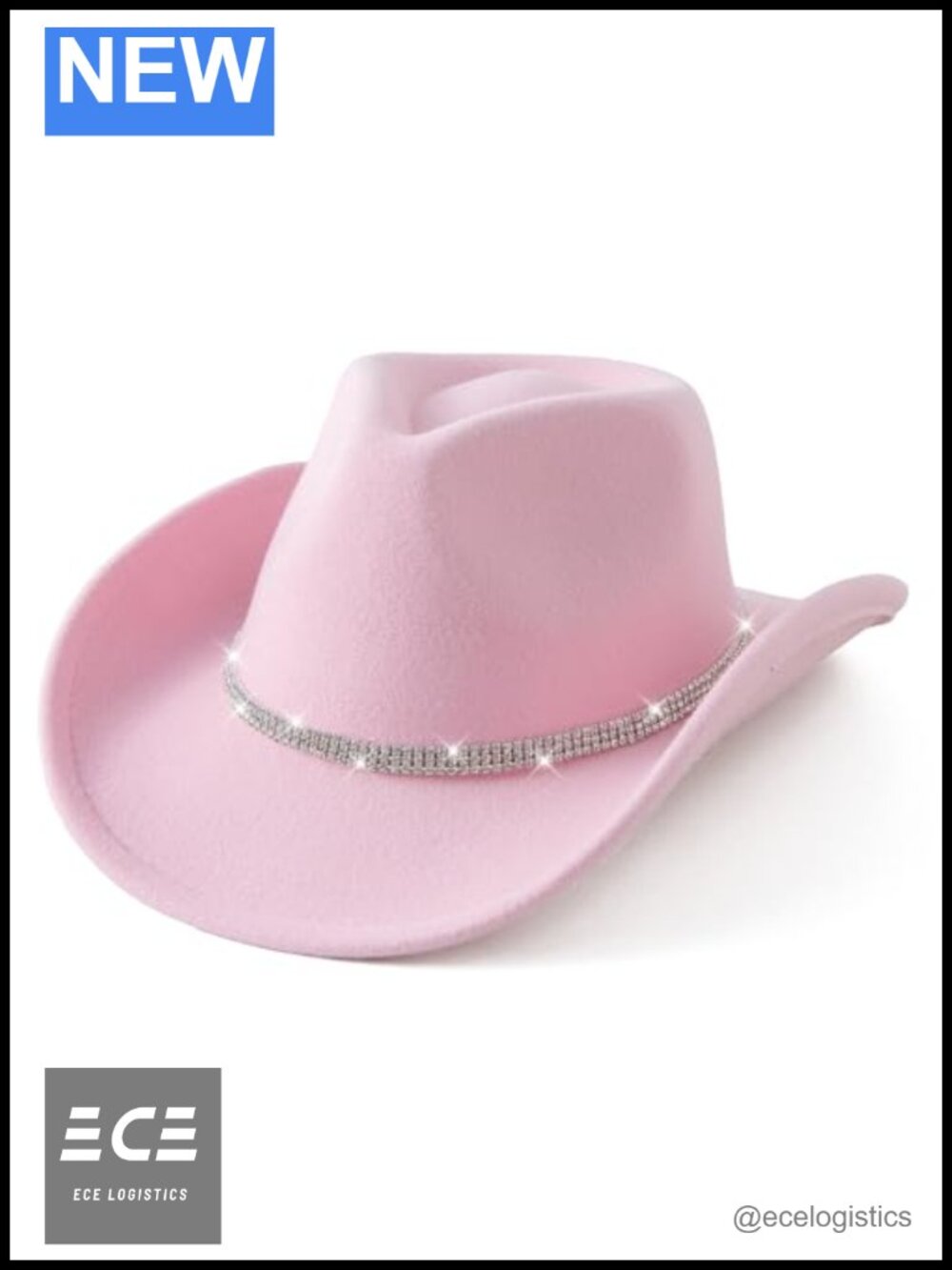 Glitter Silver Cowboy Hat for Girls Western Sparkly Rhinestone Cowgirl Hat for